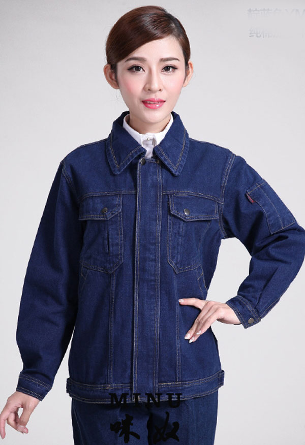 牛仔工作服定做 牛仔工作服定做